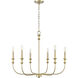 Savanne 6 Light 28.25 inch Vintage Brass Chandelier Ceiling Light